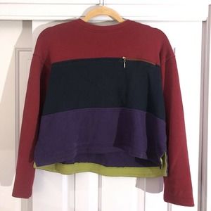 Talbots Colorblock Knit Sweater Vintage 90s Medium